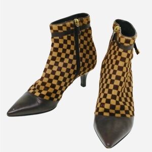 Louis VUITTON Damier Sauvage Heeled Boots - Size 6 - 6.5